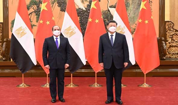 الرئيس الصيني يجتمع مع الرئيس المصري ويتفقان على شراكة استراتيجية شاملة بين البلدين