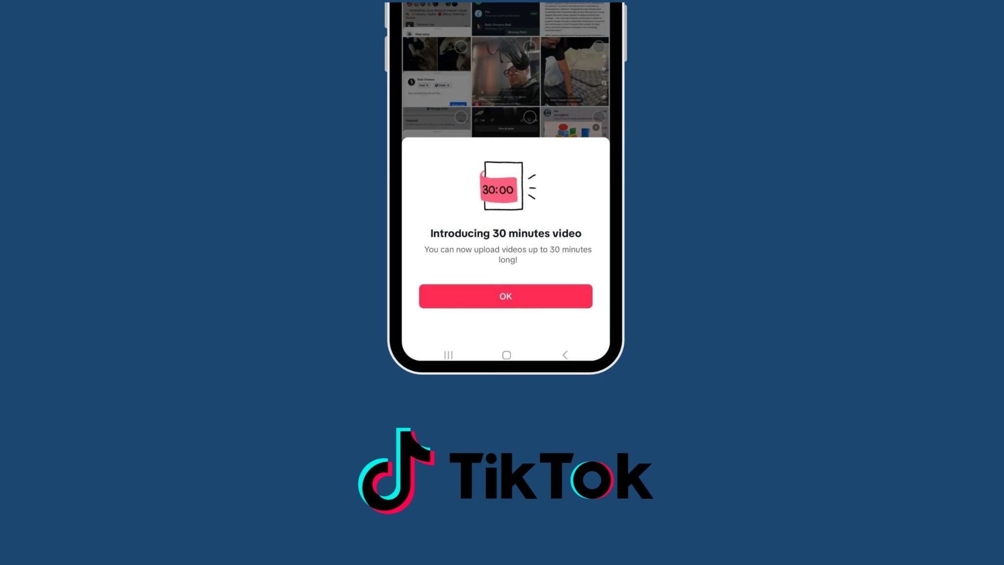 منصة TikTok تختبر مقاطع فيديو مدتها 30 دقيقة