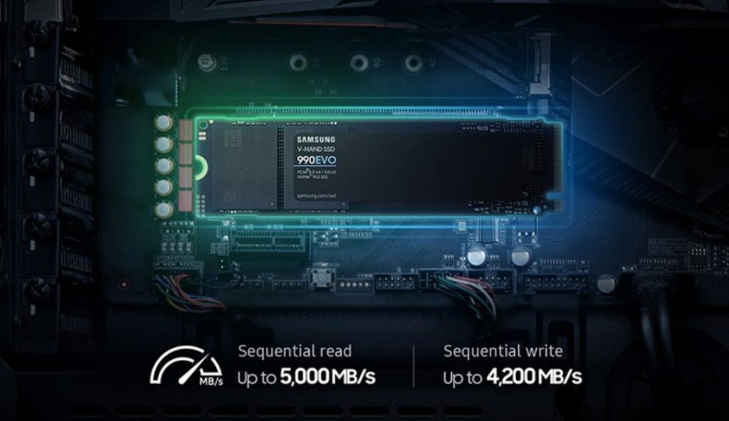 سامسونج تطلق 990 Evo SSD الجديد بأداء أسرع وكفاءة أعلى