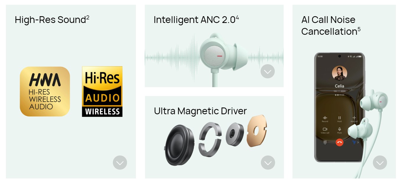 الكشف عن سماعات الأذن Huawei FreeLace Pro 2 عالميًا مع ميزة Smart ANC 2.0 ودعم LDAC