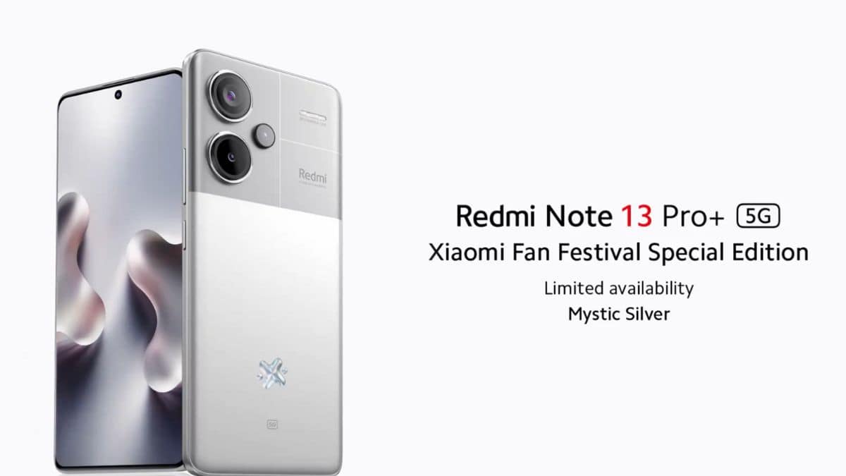 الكشف عن إصدار باللون الفضي من هاتف Redmi Note 13 Pro+ 5G قبل مهرجان Xiaomi Fan