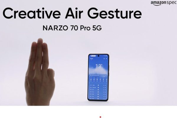 هاتف Realme Narzo 70 Pro 5G سيدعم أكثر من عشر إيماءات هوائية